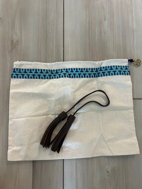 Tory Burch Brown leather Tassel bag charm new